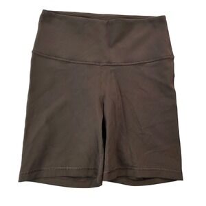 TNA Brown High-Waist Bike Shorts